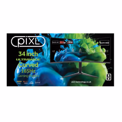 piXL CM34C7 34 Inch Ultrawide Gaming Monitor, 165Hz, 1.5ms, 3440x1440, HDMI, DisplayPort, USB Type-C, USB-B, USB-A x 2, Audio, Curve R1500, Height Adjustable, 3 Year Warranty computer monitor 86.4 cm (34") 3440 x 1440 pixels UltraWide Quad HD LED Black - Additional view 5