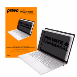 PREVO 14-Inch Anti-Glare Laptop Privacy Screen Filter, Anti-Peep, Anti-Static, 35.6 cm (14"), 16:9, Anti-glare, Anti-static,  ...