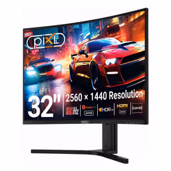 piXL GS32QIDPHA computer monitor 81.3 cm (32") 2560 x 1440 pixels Dual QHD LED Black - Additional view 2