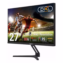 piXL X-Series GS27QIDPHA 27 Inch QHD IPS Gaming Monitor with 200Hz Refresh Rate, 2560 x 1440 Resolution, 1ms Response Time, 2x HDMI 2.0 & 2x DisplayPort 1.4 - Additional view 2
