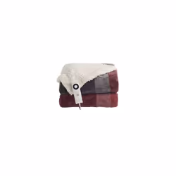 Velvety Electric Heated Throw grey and Red check - 135 x 180cm