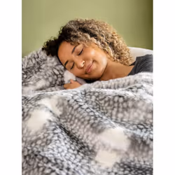 Dreamland Hygge Days Luxury Faux Fur Warming Throw - Fallow Deer Print - Additional view 6