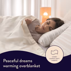 Dreamland Ivory Supersoft Dual Control Overblanket-Double