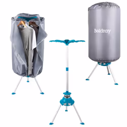 Beldray LA041258 Electric Heated Clothes Airer - 900/1000W Indoor Clothes Dryer, Holds Up To 10kg Over 6 Arms, 6 Timed Heat S ...