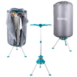 Beldray LA041258 Electric Heated Clothes Airer - 900/1000W Indoor Clothes Dryer, Holds Up To 10kg Over 6 Arms, 6 Timed Heat Settings