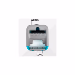 Beldray LA067234EU Space Saving Flat Head Microfibre Mop and Bucket Set, Built-in Wringer & Dirt-Removing Scraper, Compact for an Easy Stora