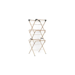 Beldray LA089397GRYEU7 3 Tier Indoor Clothes Airer - Foldable Laundry Drying Rack, Non-Slip, Four Corner Hanger Hooks, Alloy Steel 7kg Max Load