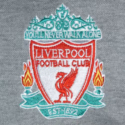 Liverpool FC Official Football Gift Mens Crest Polo Shirt - Grey, Small
