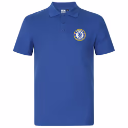 Chelsea FC Official Football Gift Mens Crest Polo Shirt - Royal Blue, Large