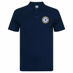 Chelsea FC Official Football Gift Mens Crest Polo Shirt - Navy Blue, 3XL