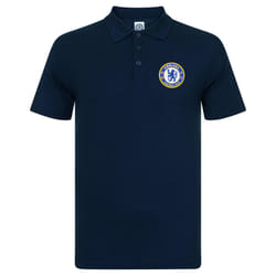 Chelsea FC Official Football Gift Mens Crest Polo Shirt - Navy Blue, 3XL