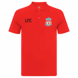 Liverpool FC Official Football Gift Mens Crest Polo Shirt - Red, Medium