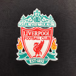 Liverpool FC Official Football Gift Mens Retro Varsity Baseball Jacket - Black, 3XL