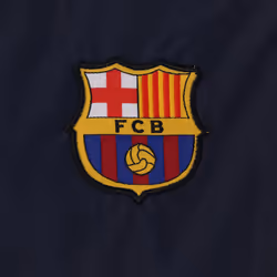 FC Barcelona Official Football Gift Boys Shower Jacket Windbreaker - Navy Blue, 8-9 Years