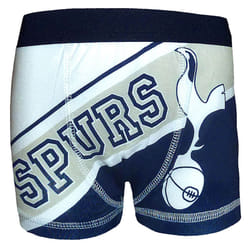 Tottenham Hotspur FC Official Football Gift 1 Pack Boys Boxer Shorts - White, 5-6 Years