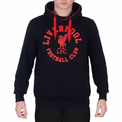 Liverpool FC Official Football Gift Mens Graphic Fleece Hoody - Black, Medium