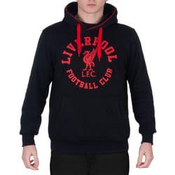Liverpool FC Official Football Gift Mens Graphic Fleece Hoody - Black, Medium