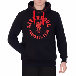 Liverpool FC Official Football Gift Mens Graphic Fleece Hoody - Black, Medium