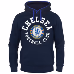 Chelsea FC Official Football Gift Mens Fleece Graphic Hoody Blue - Navy Blue, Large