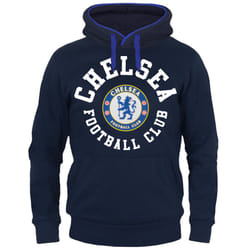 Chelsea FC Official Football Gift Mens Fleece Graphic Hoody Blue - Navy Blue, Large
