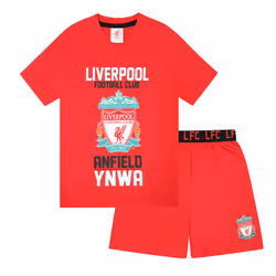 Liverpool FC Official Football Gift Boys Short Pyjamas - Red, 4-5 Years