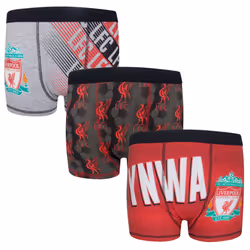 Liverpool FC Boys Boxer Shorts 3 Pack Crest Kids OFFICIAL Football Gift - Multi, 11-12 Years