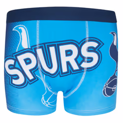 Tottenham Hotspur FC Official Football Gift 1 Pack Boys Boxer Shorts - Cyan, 5-6 Years