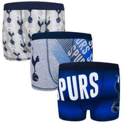 Tottenham Hotspur FC Official Football Gift 3 Pack Boys Crest Boxer Shorts - 9-10 Years