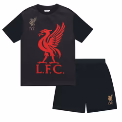 Liverpool FC Official Football Gift Boys Short Pyjamas - Black, 2-3 Years
