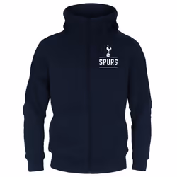 Tottenham Hotspur FC Official Football Gift Mens Fleece Zip Hoody - Navy Blue, XL