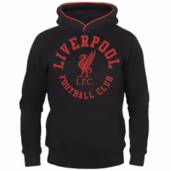 Liverpool FC Official Football Gift Boys Graphic Fleece Hoody - Black, 6-7 Years