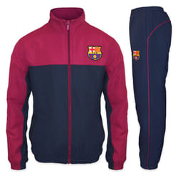 FC Barcelona Official Football Gift Boys Jacket & Pants Tracksuit Set - Navy Blue, 6-7 Years