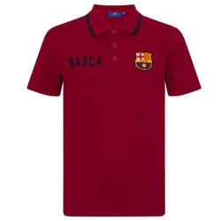 FC Barcelona Official Football Gift Boys Crest Polo Shirt Blue - Red, 12-13 Years