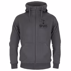 Tottenham Hotspur FC Official Football Gift Mens Fleece Zip Hoody - Grey, XL
