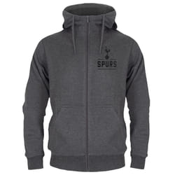 Tottenham Hotspur FC Official Football Gift Mens Fleece Zip Hoody - Grey, XL