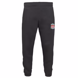 Liverpool FC Official Football Gift Boys Slim Fit Fleece Joggers Jog Pants - Charcoal Grey, 6-7 Years