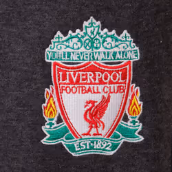 Liverpool FC Official Football Gift Boys Slim Fit Fleece Joggers Jog Pants - Charcoal Grey, 6-7 Years
