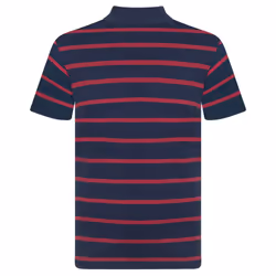 FC Barcelona Mens Polo Shirt Striped OFFICIAL Football Gift - Navy Blue, Medium