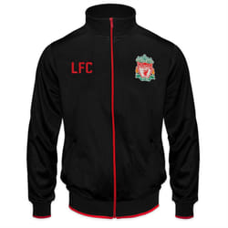 Liverpool FC Official Football Gift Boys Retro Track Top Jacket - Black, 4-5 Years