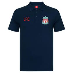 Liverpool FC Official Football Gift Boys Crest Polo Shirt - Navy Blue, 4-5 Years