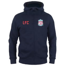 Liverpool FC Official Football Gift Boys Fleece Zip Hoody - Navy Blue, 4-5 Years