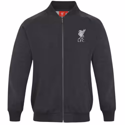 Liverpool FC Official Football Gift Mens Retro Varsity Baseball Jacket - Charcoal Grey, 3XL
