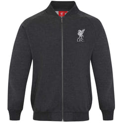 Liverpool FC Official Football Gift Mens Retro Varsity Baseball Jacket - Charcoal Grey, 3XL