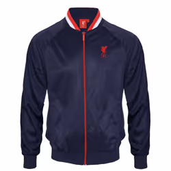 Liverpool FC Official Football Gift Mens Retro Track Top Jacket - Navy Stripe Collar, 3XL