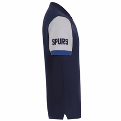 Tottenham Hotspur FC Official Football Gift Mens Crest Polo Shirt - Navy Contrast Sleeve, Medium