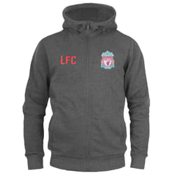 Liverpool FC Official Football Gift Boys Fleece Zip Hoody - Grey, 4-5 Years