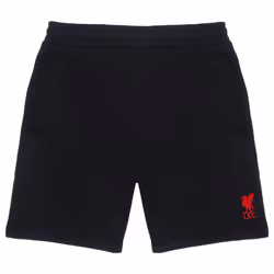 Liverpool FC Official Football Gift Mens Fleece Jogger Shorts - Black, Medium
