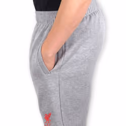Liverpool FC Official Football Gift Mens Fleece Jogger Shorts - Grey, Small