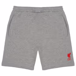 Liverpool FC Official Football Gift Mens Fleece Jogger Shorts - Grey, XL