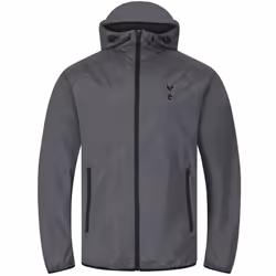Tottenham Hotspur FC Official Football Gift Mens Shower Jacket Windbreaker - Grey Peak Hood, Large